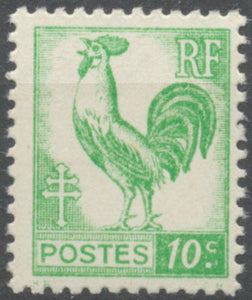 Série d'Alger. Coq et Marianne (d'Alger) 10c. Vert-jaune Neuf luxe ** Y630