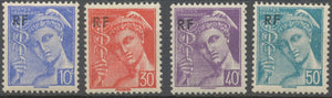 Série Type Mercure. Timbres de 1942 (nos 546 à 549) surchargés RF 4 valeurs Neuf luxe ** Y660S