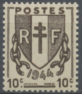 IV° République. Type Chaînes brisées 10c. Brun-noir Neuf luxe ** Y670