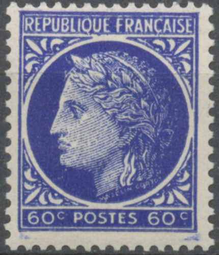 IV° République. Type Cérès de Mazelin 60c. Outremer Neuf luxe ** Y674