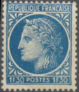 IV° République. Type Cérès de Mazelin 1f.30 bleu Neuf luxe ** Y678