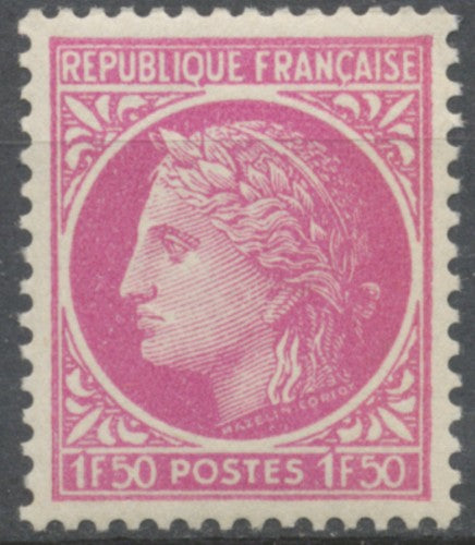 IV° République. Type Cérès de Mazelin 1f.50 lilas Neuf luxe ** Y679