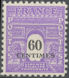 Type Arc de Triomphe de 1944. 2e série.  60c. Violet Neuf luxe ** Y705