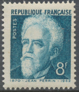 Transfert, au Panthéon des cendres de célébrités. Jean Perrin.  8f. Bleu-vert Neuf luxe ** Y821