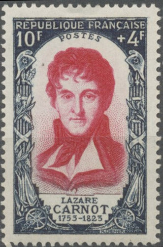 Célébrités du XVIIIe siècle (II).  Lazare Carnot  10f. + 4f. Lie-de-vin. Neuf luxe ** Y869