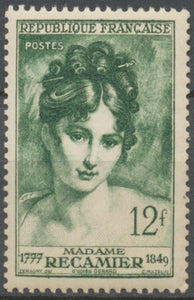 Madame Récamier (1777-1849) (détail), d'après Gérard. 12f. Vert. Neuf luxe ** Y875