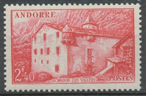 Andorre français N°104, 2f.40 rose-carmin NEUF** ZA104