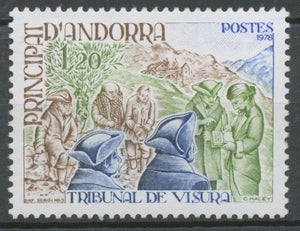 Andorre FR N°272 1f.20 bleu/brun/olive N** ZA272