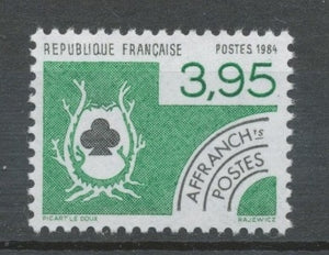 Préoblitérés N°185 Cartes à jouer. 3 f. 95 noir et vert ZP185